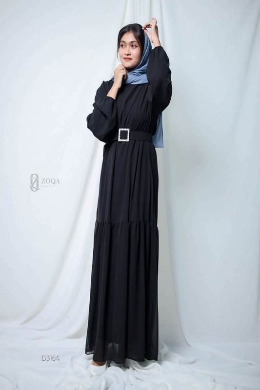 Women Black Long Gown